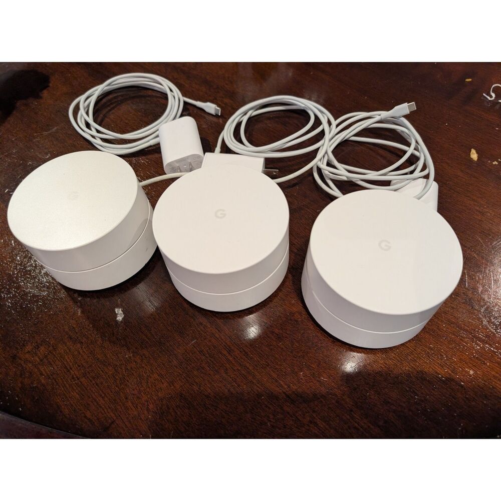 Google WiFi Mesh System 3‑Pack • AC‑1304 • Whole Home Coverage • Complete Set
